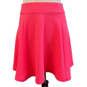 H&M Neon Pink Flared A-Line Mini Skirt Size Small